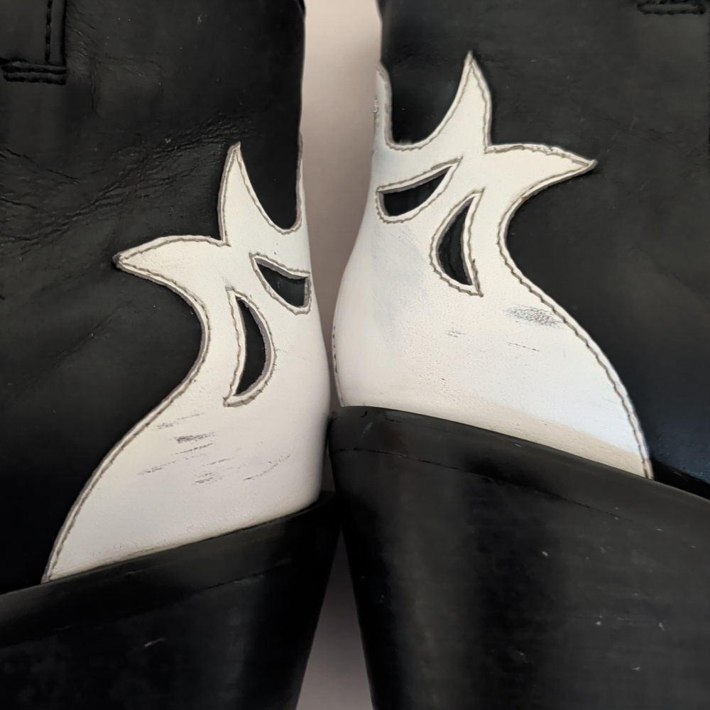Black And White Tooney Jeffery Campbell Cowboy Booties Size 6 Western - Picture 13 of 13